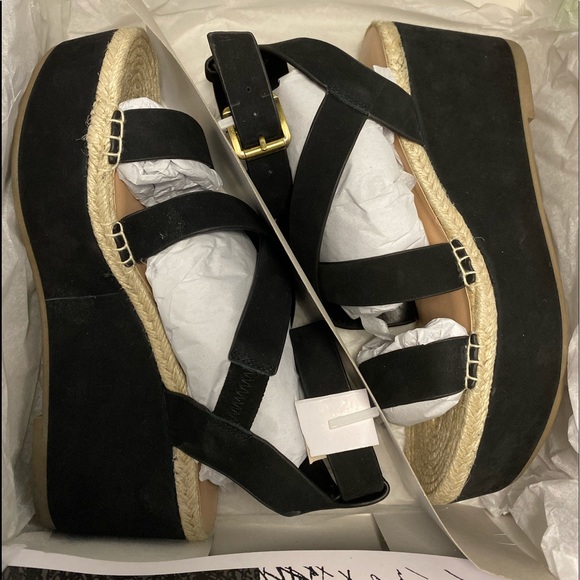 Kensie Platform Sandals - black (New) - Picture 2 of 6